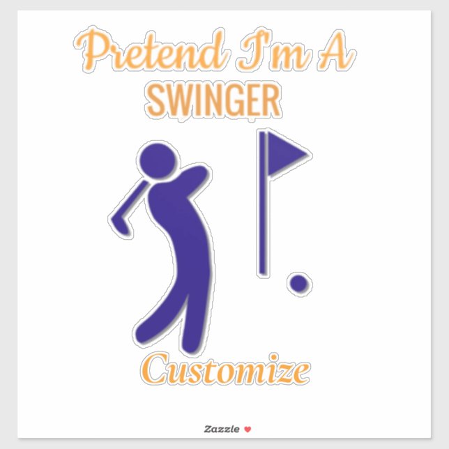 Sticker Golfeur Swinging Thunder_Thunder_Cove (Feuille)