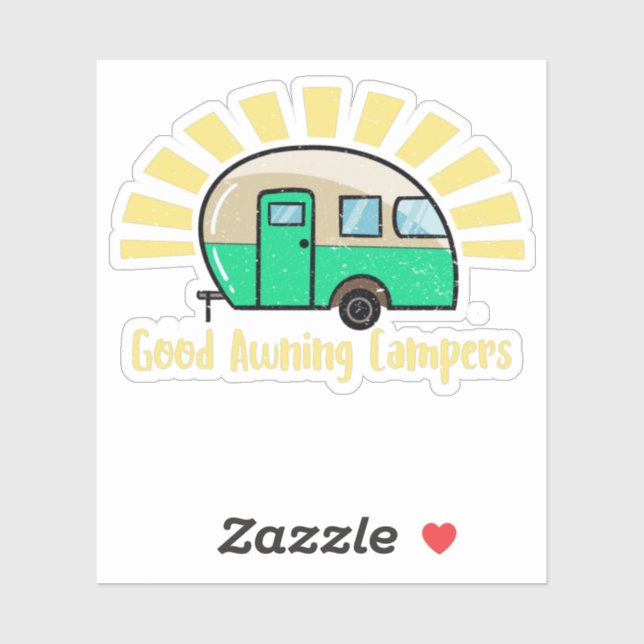 Sticker Good Awning Campers amusant jeu de caravane (Feuille)