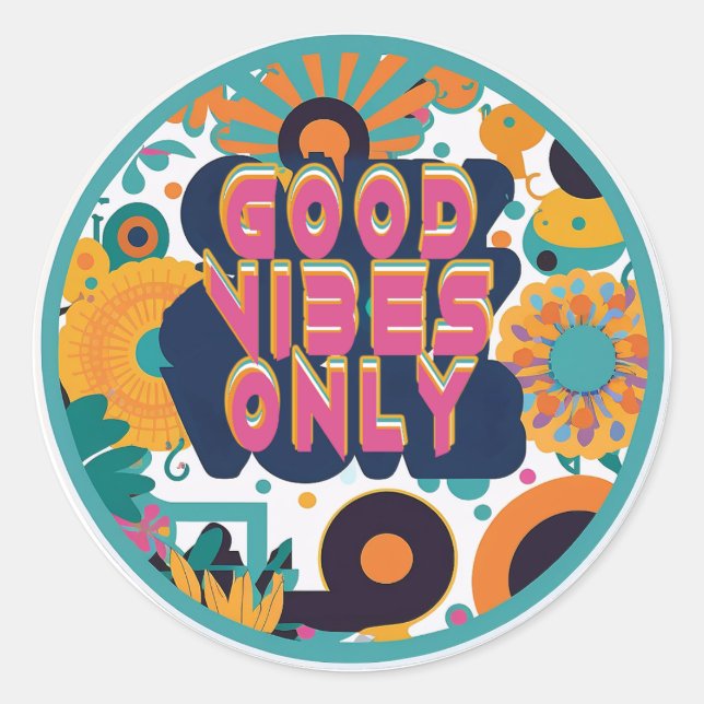 Sticker Good Vibes super (Devant)