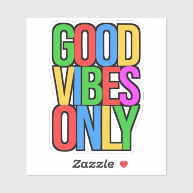 Sticker Good Vibes uniquement-45365 (Feuille)