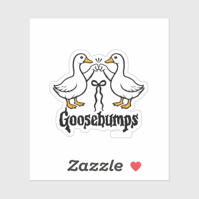 Sticker Goosebums Silly Goose Funny Meilleurs Amis (Feuille)