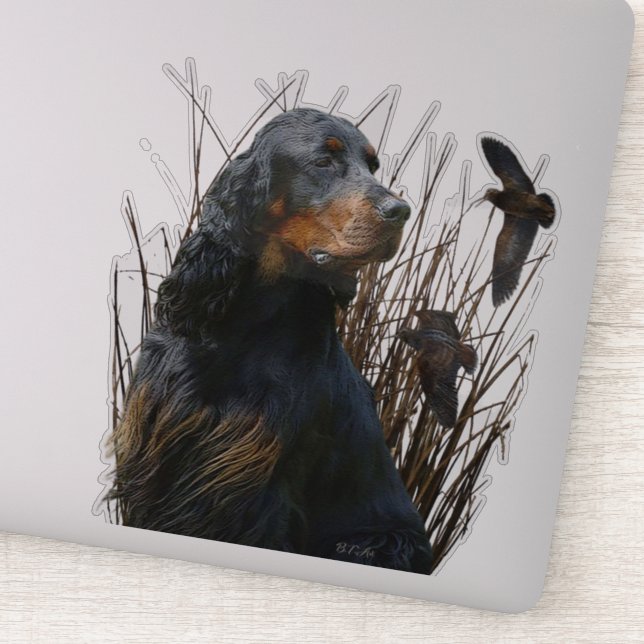 Sticker Gordon Setter, compagnon de chasse (Détail)