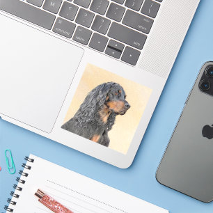 Sticker Gordon Setter Peinture - Joli art original chien