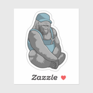 Sticker Gorilla comme artisan avec clé