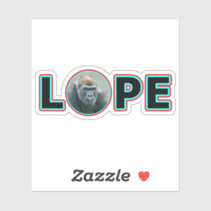 Sticker Gorilla Lope brille dans la conception de nom clai