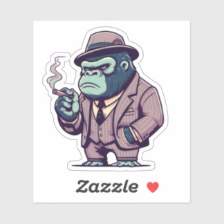 Sticker gorille king, gorille mafia,