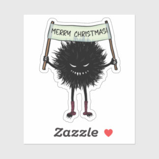 Sticker Goth Caractère de Noël Malin Bug