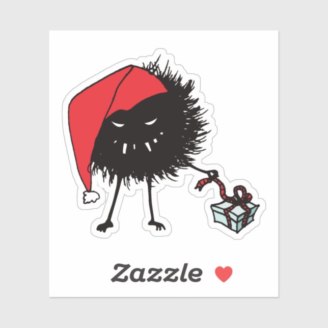 Sticker Goth Caractère de Noël Malin Bug (Feuille)