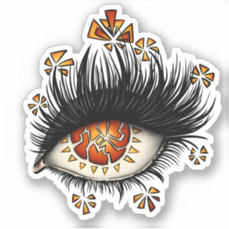 Sticker Goth étrange oeil art sorcier