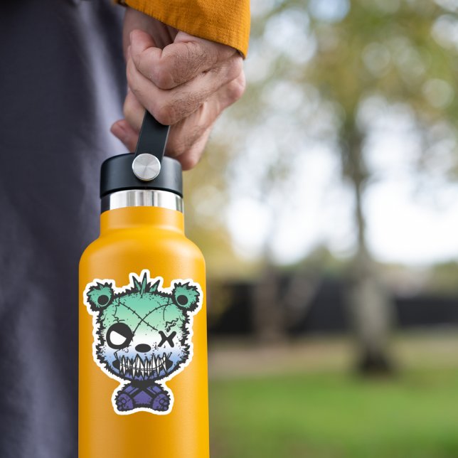 Sticker Goth Gay MLM Fierté Drapeau de couleur Ours (Créateur téléchargé)