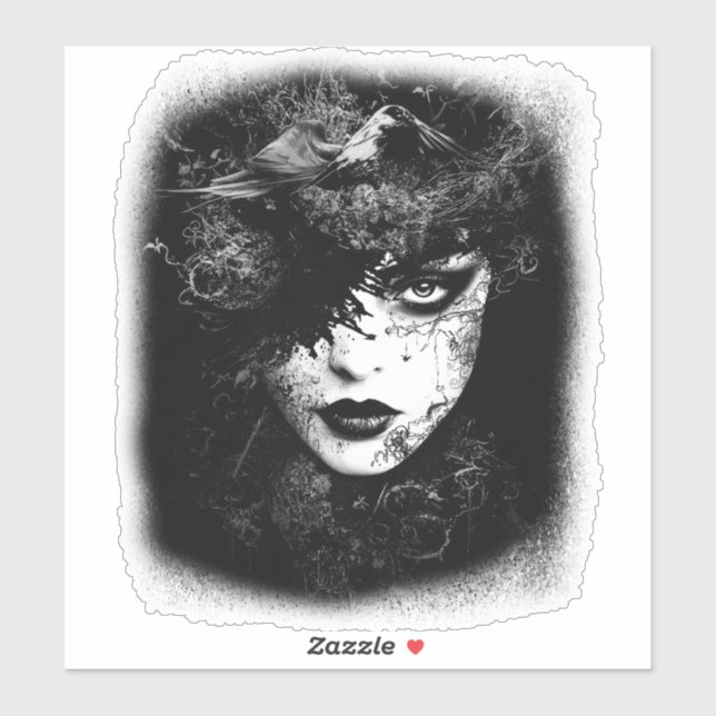Sticker Goth Woman (Feuille)