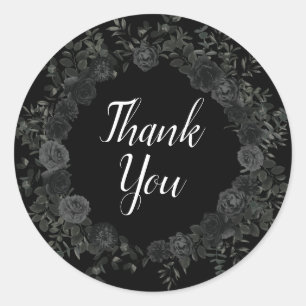 Sticker gothique Rose blanc et noir Favoriser les