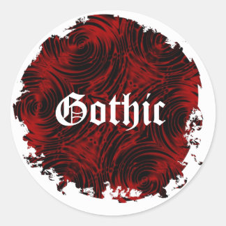 Sticker gothique rouge peint
