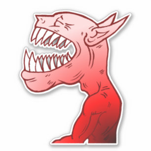 Sticker Goule avec un beau rire