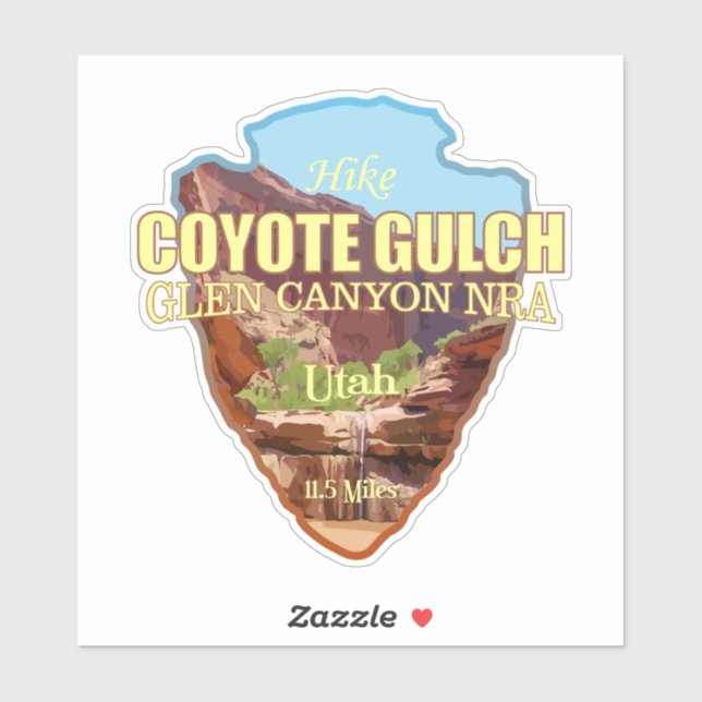 Sticker Goulet de coyote (pointe de flèche) (Feuille)