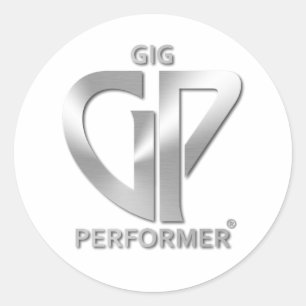 Sticker GP rond avec logo en argent