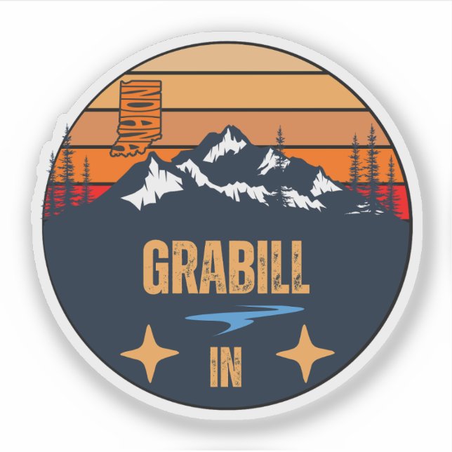 Sticker Grabill, Indiana (Devant)