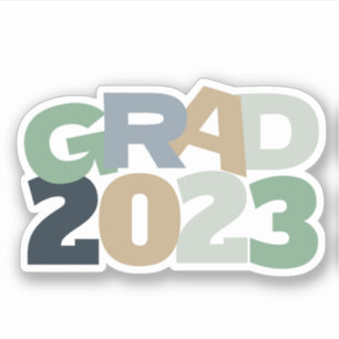 Sticker Grad Année de la graduation Colorful School Gradua