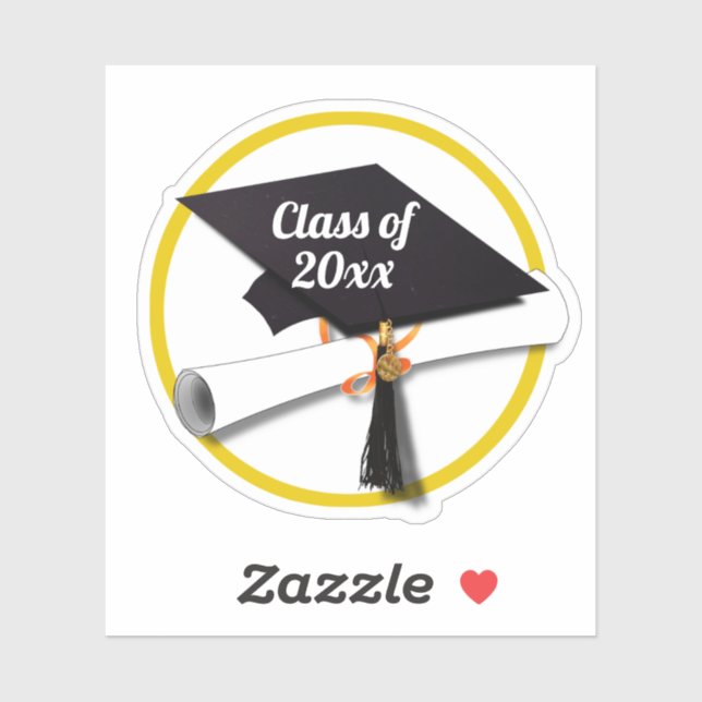 Sticker Grad Casquette (Feuille)