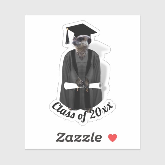 Sticker Grad Meerkat Graduation (Feuille)