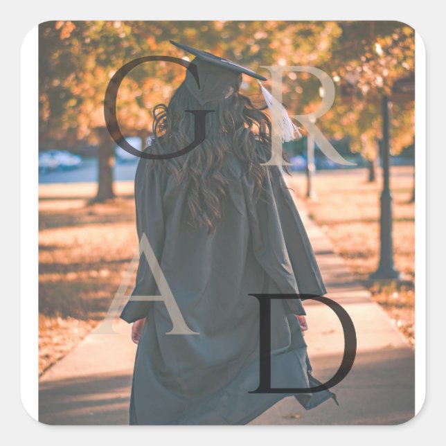 Sticker Grad Photo Grad Étiquette (Devant)