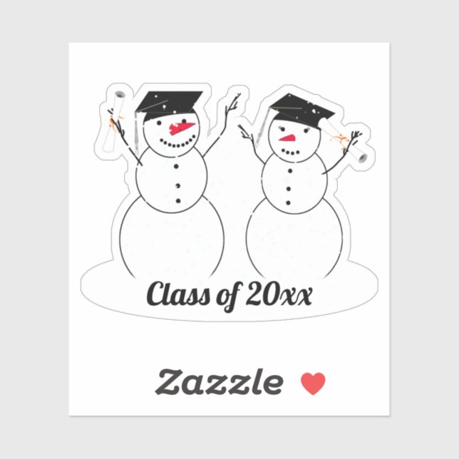 Sticker Grad Snowmen (Feuille)