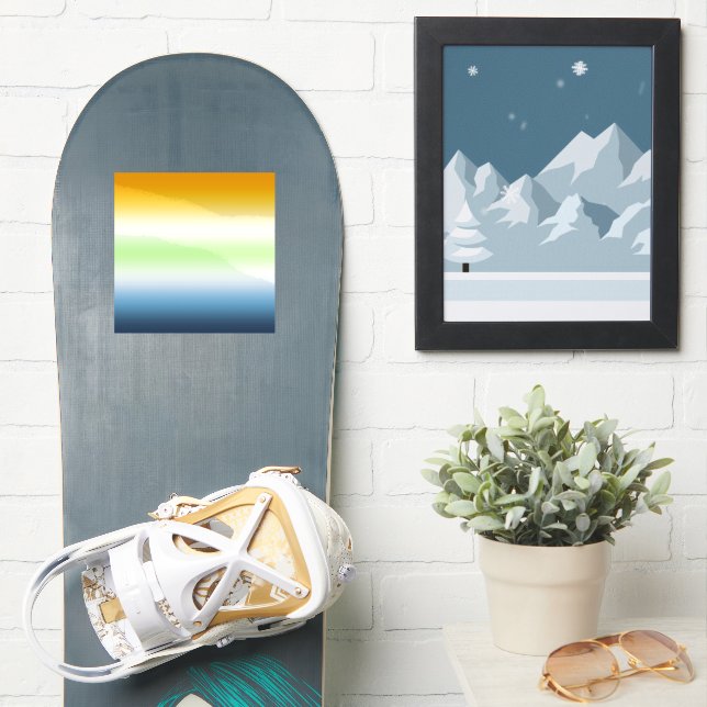 Sticker Gradient AroAce Agender Pride (Snowboard)