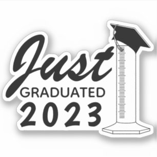 Sticker Graduation Science Diplômée Cylindre Année Casquet