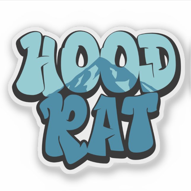 Sticker Graffiti de Hood Rat Mont Hood Oregon (Devant)