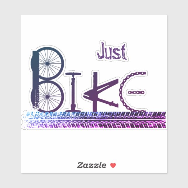Sticker Graffiti "Just Bike" de Bike Parts & Tire Traces (Feuille)