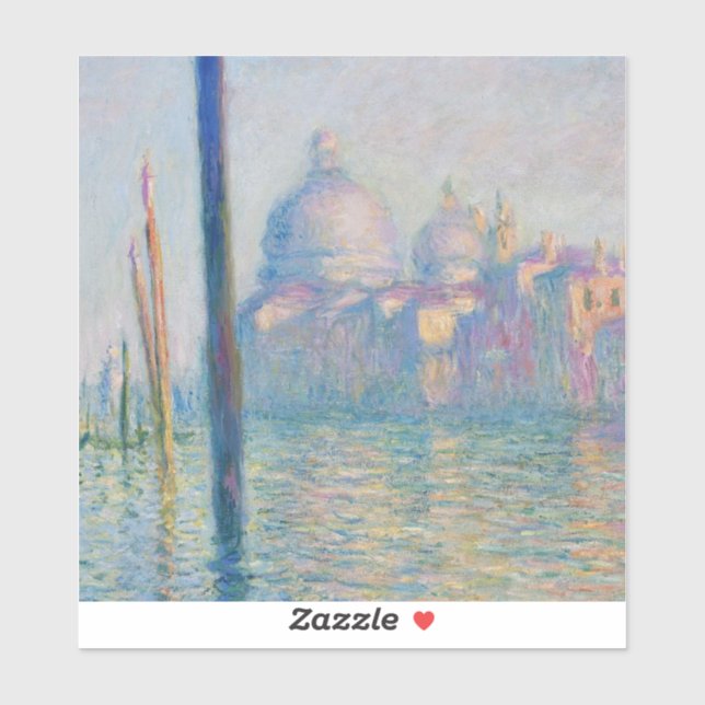 Sticker Grand Canal Monet Venice Italy Classic Painting (Feuille)