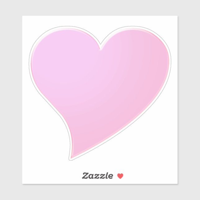 Sticker Grand Coeur rose, Amour (Feuille)