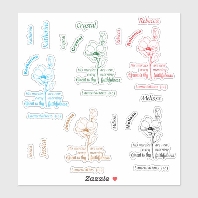 Sticker Grand est ta fidélité Jeu de Nom Personnalisé (Feuille)