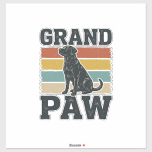 Sticker Grand Paw Vintage Chien Grand-père Conception de T