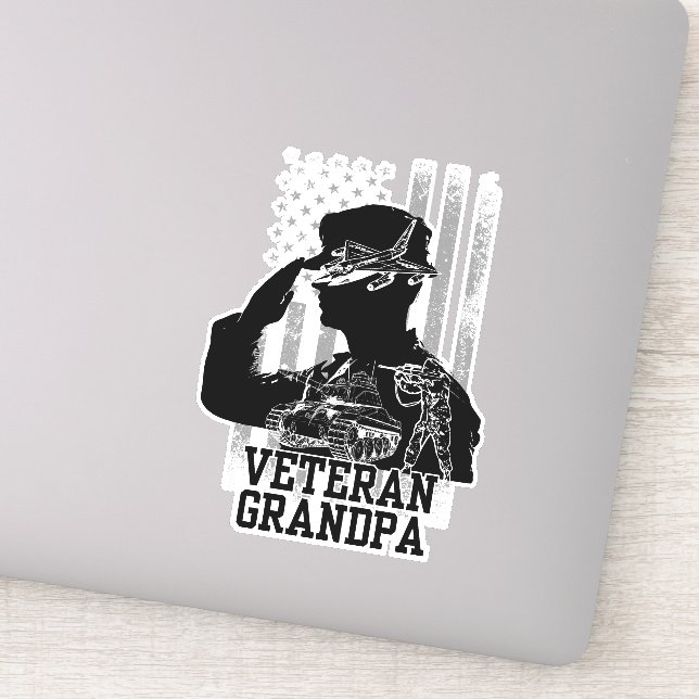 Sticker Grand-père vétéran (Détail)