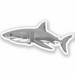 Sticker Grand requin blanc