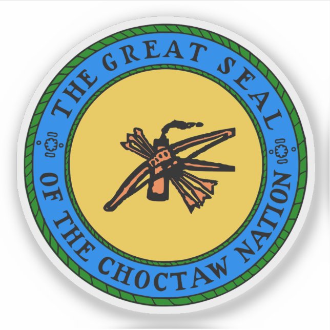 Sticker Grand sceau des peuples Choctaw, États-Unis (Devant)