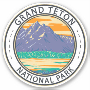 Sticker Grand Teton National Park In Spring Badge