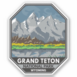 Sticker Grand Teton National Park Wyoming Vintage