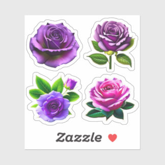 Sticker Grande Belle Fleur Rose Assortiment Rose #1