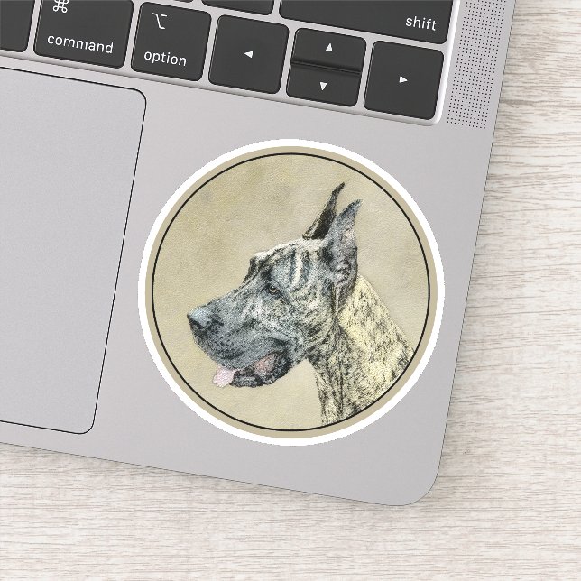 Sticker Grande Danse (Brindle) Peinture - Art Chien origin (Détail)