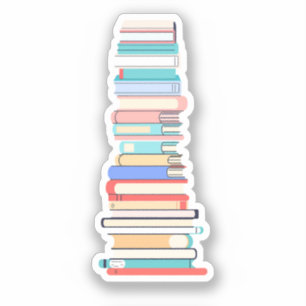Sticker Grande pile de livres