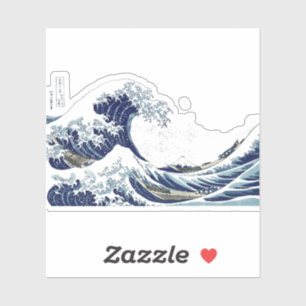 Sticker Grande vague vintage par Hokusai