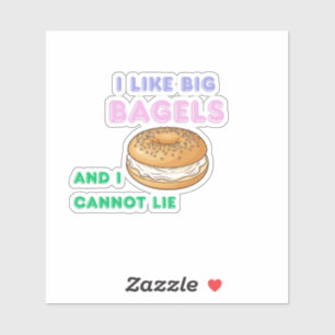Sticker Grands Bagels Drôle de Petit Déjeuner
