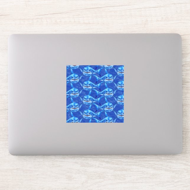 Sticker Grands requins blancs affamés  (Ordinateur)