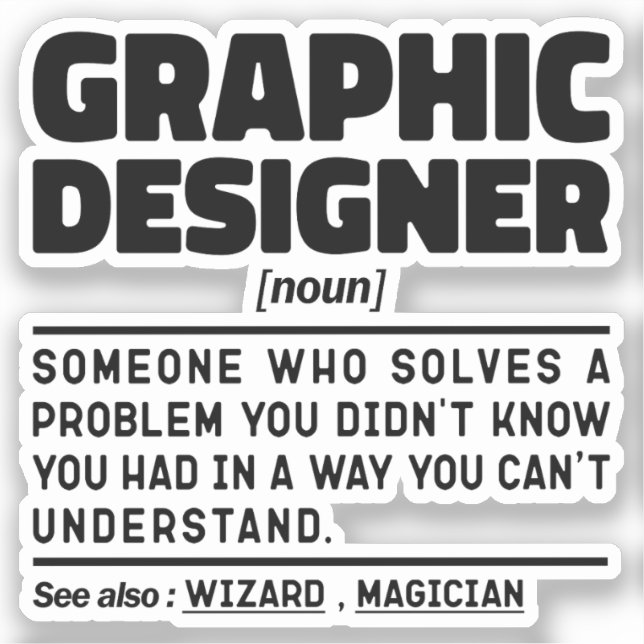 Sticker Graphic Designer Noun Professional Creator Design (Recto)