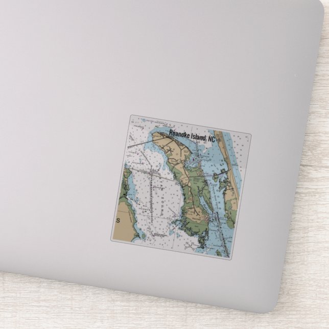 Sticker Graphique CN de l'île Roanoke (Détail)