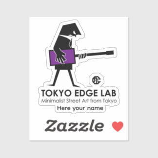 Sticker Graphique de joueur de basse urbain moderne - Toky