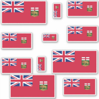 Sticker Graphique des drapeaux du Manitoba