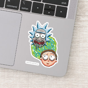 Sticker Graphique du portail Pixelverse Rick and Morty
